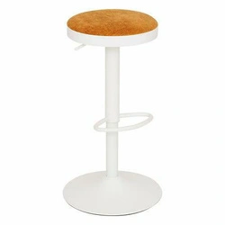 Barová židle Ilsa do kuchyně hořčicová nastavitelná otočná bez opěradla