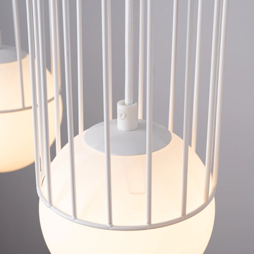 BRINA 3L moderní bílý závěsný lustr do obýváku a jídelny trojitý SOLLUX