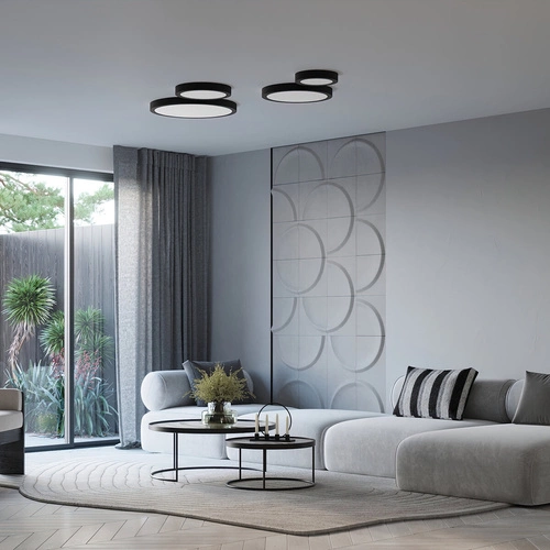 Stropní LED svítidlo ONYX 40 bílý kulatý moderní do obýváku a ložnice 3000K