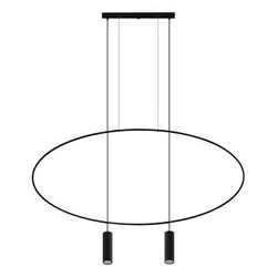 Závěsné svítidlo Holar 2 černé moderní do obýváku a nad stůl Thoro kovové