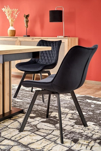 Rozkládací jídelní stůl Lamis 130-180x80 cm moderní dub artisan na jedné noze Intesi