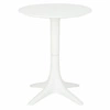 Zahradní a balkonový kulatý stůl Bloom Intesi bílý moderní plastový 60 cm