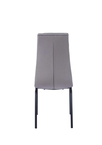 Jídelní židle Ezara Intesi čalouněná šedý samet moderní na černých nohách
