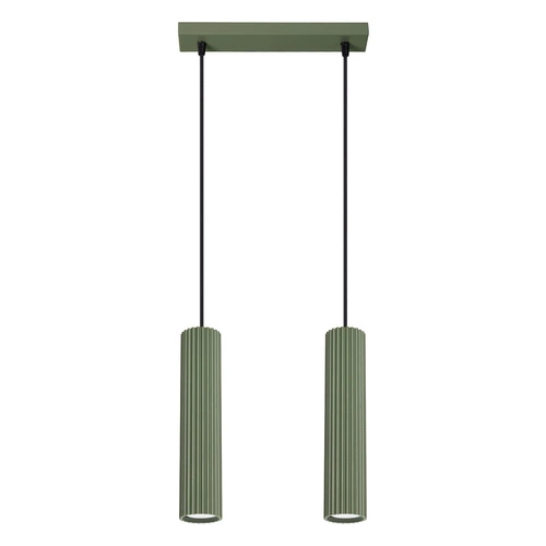 Visící lampa KARBON 2 zelená oliva