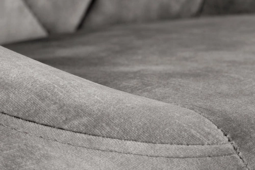 Šedá sametová barová židle Nang s opěrkou, otočná a výškově nastavitelná, moderní do kuchyně a k ostrůvku Intesi