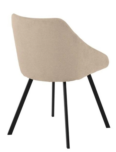 Čalouněná jídelní židle Nils Actona béžová moderní skořepinová na černých nohách