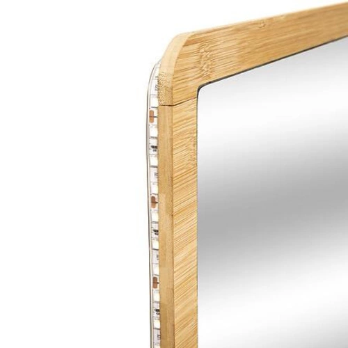 LED bambusové zrcadlo 47x66cm