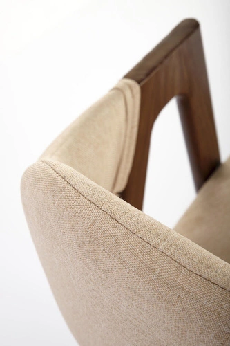 Čalouněná jídelní židle Island béžová s područkami moderní skandinávský styl Intesi