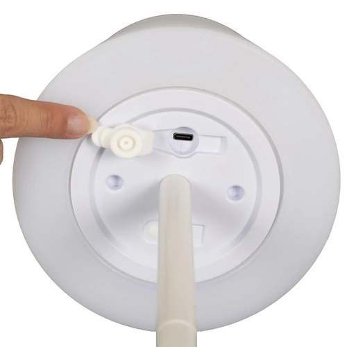 Intesi moderní bílá stolní LED lampa USB bezdrátová do obýváku a na terasu