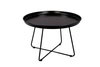 Kulatý kovový konferenční stolek černý ROD XL NORDIFRA moderní do obýváku 63 cm
