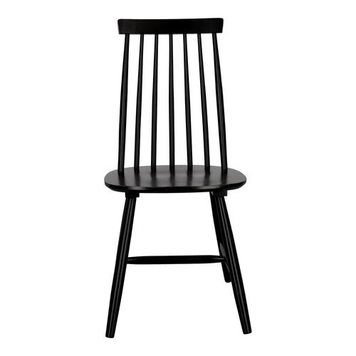 Dřevěná jídelní židle Wopy černá retro patičák Intesi vintage styl