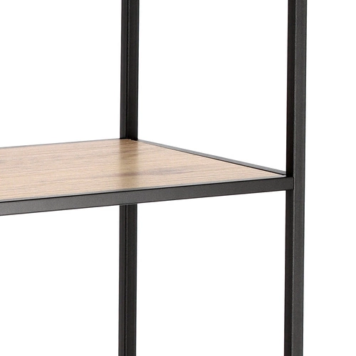 Regál do obýváku Oxford I moderní loftový na knihy 4 police dub a černý kov Intesi