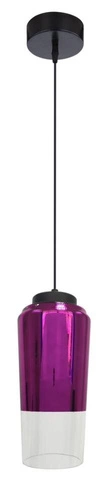 Závěsné svítidlo Tube 13 fialové skleněné moderní do obýváku a nad stůl nastavitelné