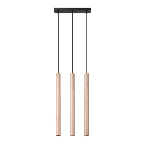 Závěsné svítidlo Pastelo 3 světla moderní dřevo do obýváku a jídelny SOLLUX