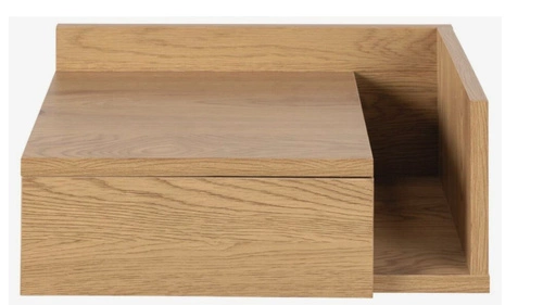 Závěsný noční stolek 40 cm dubový se zásuvkou moderní Actona Ashlan II do ložnice