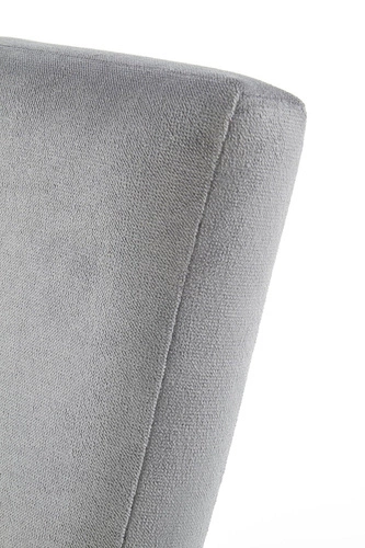 Čalouněná židle Adrien šedá sametová do jídelny a obýváku na dřevěných nohách