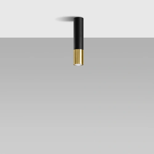 Stropní svítidlo LOOPEZ černé zlaté moderní kovové do obýváku kuchyně ložnice