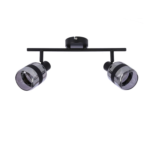 Stropní svítidlo Yuki moderní černá lišta s nastavitelnými spoty do obýváku a ložnice