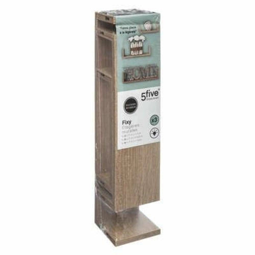 Sada 3 nástěnných polic Edge dub přírodní závěsné police na knihy do obýváku a kanceláře