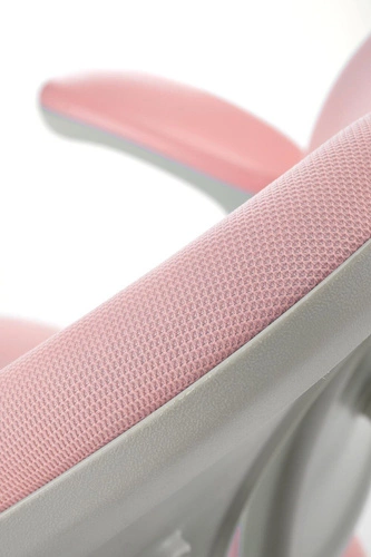 Ergonomická kancelářská židle Menara růžová otočná s opěrkami a podnožkou na studium