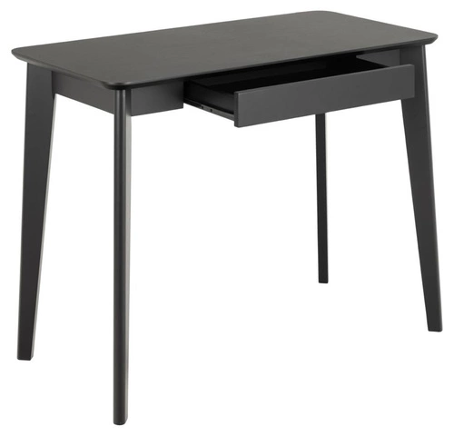 Psací stůl Roxby černý moderní se zásuvkou do pracovny a kanceláře, skandinávský styl 100x50 cm