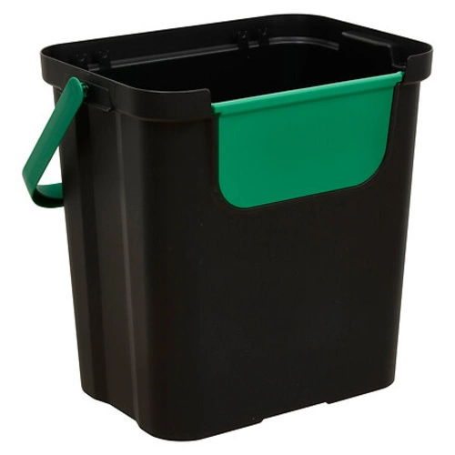 Sada 3 skládacích černých kuchyňských košů na tříděný odpad 24 l 