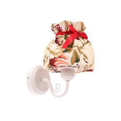 Nástěnné svítidlo ROZANO bílé 1x40W E27 květinové stínidlo