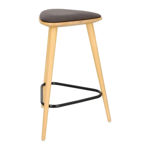 Barová stolička bez opěrky Finn Fameg retro čalouněná do kuchyně a k ostrůvku na míru 61 cm