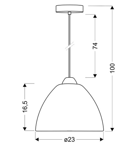 Závěsná lampa Braid 230 1x60W E27 bílá