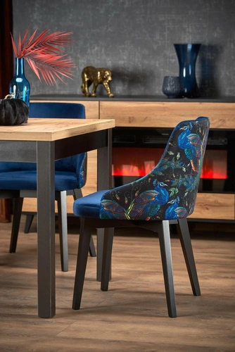 Rozkládací jídelní stůl Tiago 90-125x90 moderní dub artisan černé nohy Intesi