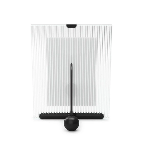 Skleněný fotorámeček 10x15 Umbra Flute černý moderní stojací dekorativní