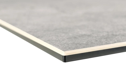 Jídelní stůl Heaven 160x90 cm šedá keramická deska moderní loft černé nohy Actona