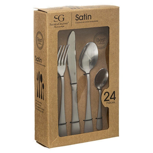 5five simply smart sada jídelních příborů 24 ks stříbrné matné pro 6 osob vhodné do myčky