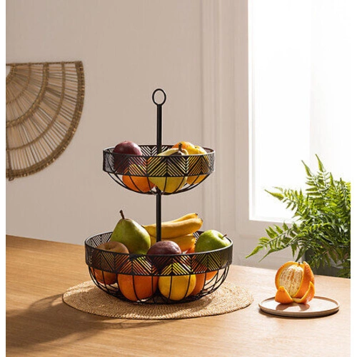 Koš na ovoce 2-úrovňový černý