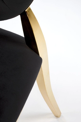 Čalouněná sametová židle Royale černo-zlatá do jídelny moderní glamour Intesi