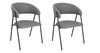 Sada 2 šedých židlí Larisa