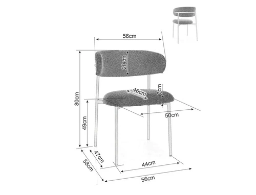 Židle Pasco cappuccino čalouněná do jídelny a obýváku Intesi
