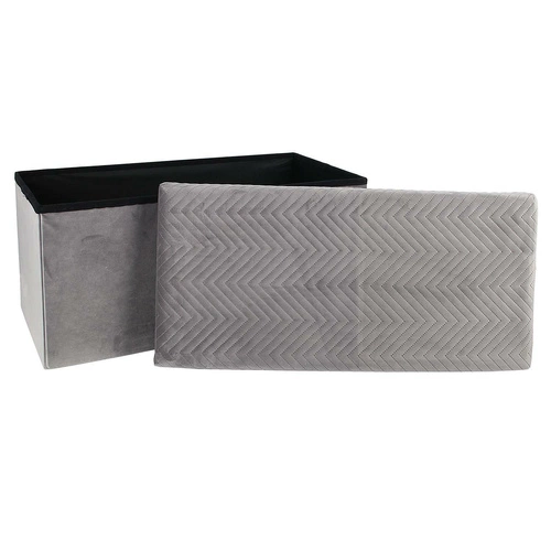 Pufa taburet Velse Zig šedý