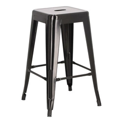 Barová židle Paris 66 cm černá inspirovaná Tolix OUTLET