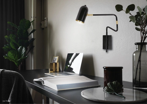 Nástěnná lampa Hosti 1x15W GU10 černá