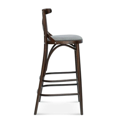 Kožený rustikální barový stoliček s opěrkou Fameg BST-8810/2 do kuchyně a jídelny na míru