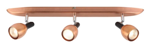 Křížové stropní svítidlo 3x50W GU10 měď