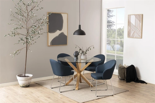 Kulatý skleněný jídelní stůl Heaven 120 cm moderní průhledný Actona