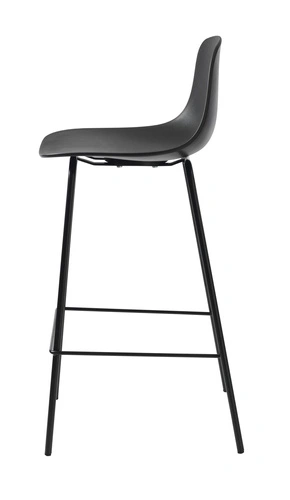 Barová židle Whitby černá moderní s opěrkou do kuchyně a k ostrůvku 67 cm kovová