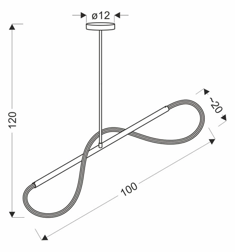 Závěsné svítidlo SUPREME zlaté LED 100 cm moderní nad stůl nebo kuchyňský ostrůvek