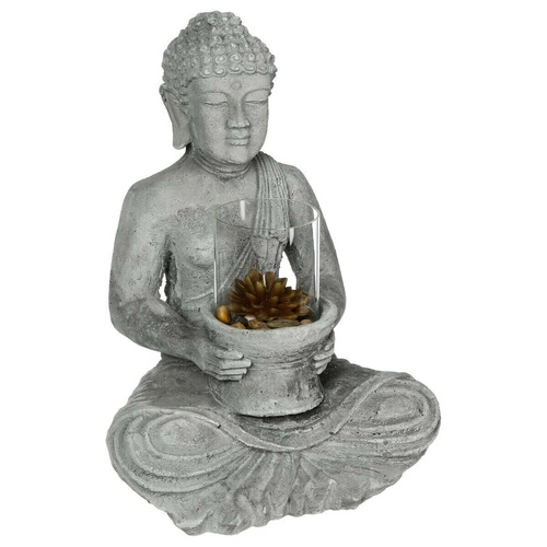 Dekorativní soška Buddha Atmosphera cementová 40 cm do obýváku v boho stylu jako dárek