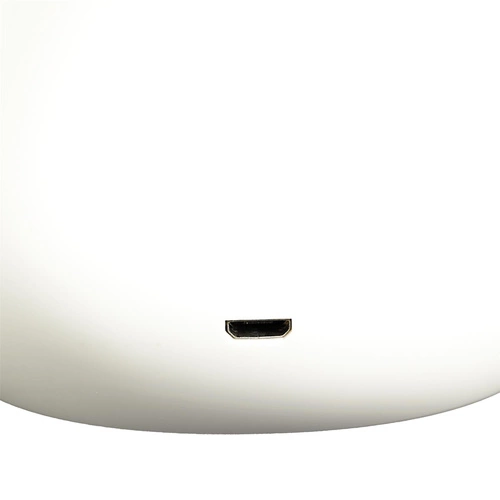 Dětská LED noční lampička kočka Intesi bílá s nastavitelným světlem a USB portem