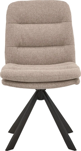 Otočná čalouněná židle Dean Actona béžová do jídelny a obýváku na černých nohou