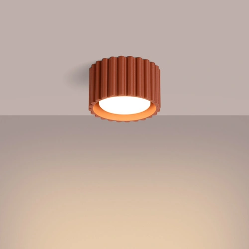 Stropní svítidlo kulaté AURA 1 červené moderní do obýváku kuchyně jídelny 10 cm