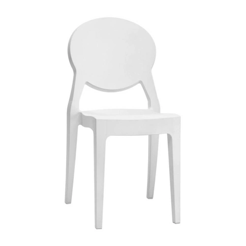 Moderní bílá jídelní židle Igloo stohovatelná z polykarbonátu SCAB Design